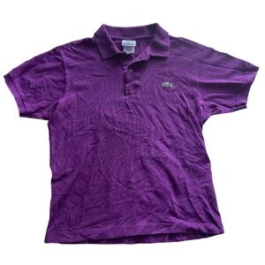 Lacoste Short Sleeve Polo Shirt Purple
